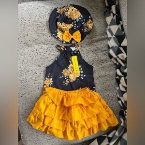 *SOLD* Floral Baby Dress with Hat